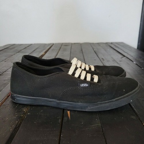 Scarpe basse Vans nere classiche cinturino gomma lacci donna 9 uomo 7 5