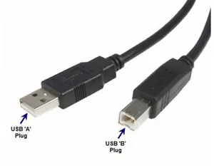 6ft USB 2.0 A-B Male Cable PRINTER SCANNER Epson HP Dell Canon Lexmark Brother - Picture 1 of 4