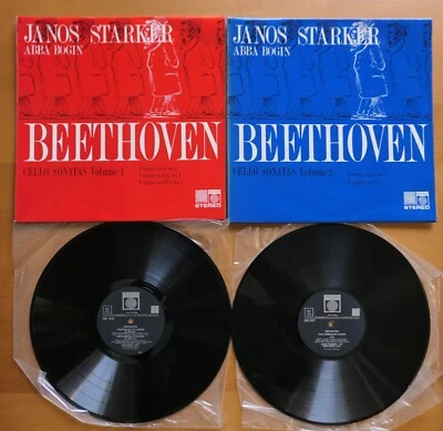 XID 5176-7 Janos Starker Beethoven Cello Sonatas 2LP Saga NEAR MINT Volume 1 & 2 - Image 1 of 4
