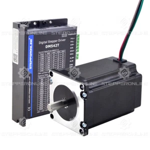 STEPPERONLINE Nema 23 2.4Nm 82mm 4A Φ8mm Stepper Motor & Driver DM542T Kit - Picture 1 of 3
