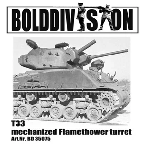 1:35 Model Kit BoldDivision 35075 Sherman T33 Flamethrower Original Box - Picture 1 of 5