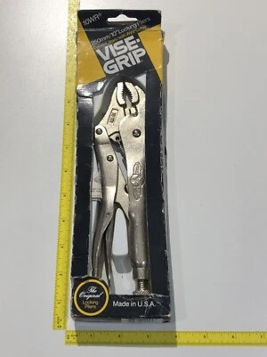 Vise-Grip 10WR Locking Pliers Curved Jaws With Wire Cutter Rare 🇺🇸 NOS VTG NEW - Image 1 of 4