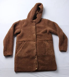 Weatherproof Women's Hooded Sherpa Fleece Jacket CD4 Toffee Medium NWT - Picture 1 of 6