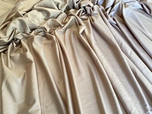 Nylon/Lycra Knit Fabric - 4 way Stretch Solid Beige Garment Sewing - 3 Yards - Picture 1 of 9