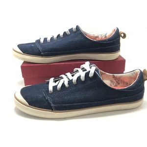 Reef Blue Denim Schnürschuhe Größe 9 flache bequeme Damenschuhe Küstenschuhe - Bild 1 von 6