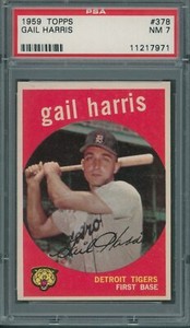 1959 Topps #378 Gail Harris PSA NM 7 *7971