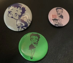 Vtg Betty Boop Pin Button King Features Syndicate Pinback Lot Of 3. - Picture 1 of 2