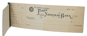 First National Bank of Arkansas Vintage Blank Checks Checkbook 1940s Complete - Picture 1 of 5