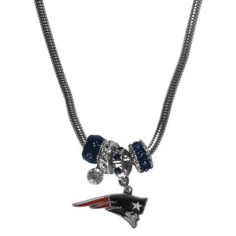 NFL New England Patriots 18-Inch Euro Bead Charm Necklace Cover