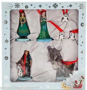 Disney Store Frozen Fever Ornament Set Anna Elsa Olaf Sevn Kristoff New 2015 - Picture 1 of 3