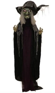 Haunted Hill Farm Animatronic Scary Talking Witch, Halloween Scary tamaño real NUEVO - Imagen 1 de 4
