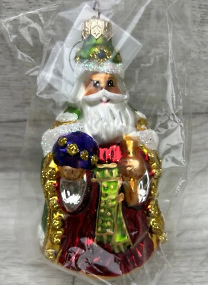  Christopher Radko Vidrio Soplado Westminster Santa Gran Obispo Ornamento F NUEVO Foto 1 de 4