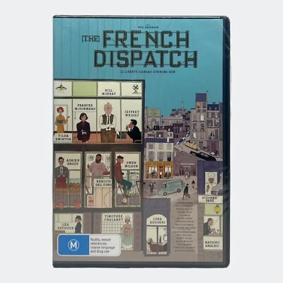 Wes Anderson's The French Dispatch DVD (2022) - Region 4, PAL - Brand New Sealed - Image 1 of 4
