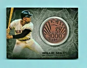 2016 Willie Mays Topps Commemorative Medallion 3000 Hits Club Card! - Picture 1 of 2