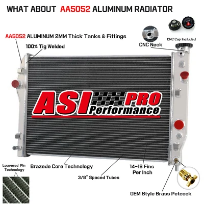 Radiador de aluminio de 4 filas apto para Chevy Camaro Z28 Pontiac Firebird V8 1993-2002 Foto 1 de 4