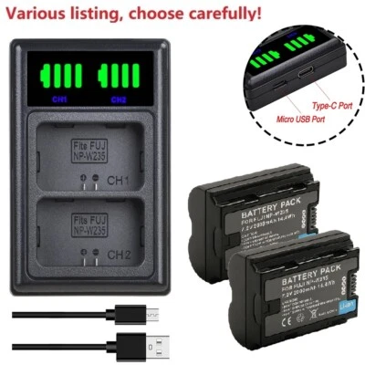 NP-W235 batteria o caricatore USB per fotocamera mirrorless Fujifilm X-S20 XS20 BC-W235