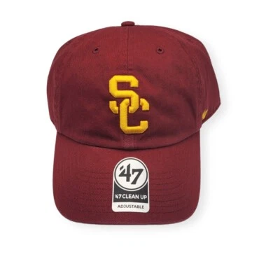 '47 南加州大学特洛伊人清理红衣主教红色/金色标志可调节帽子爸爸帽 — 第 1/4 张图片