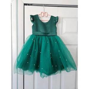 Girls Green Holiday/Christmas Party Dress Sz 6 - Picture 1 of 4