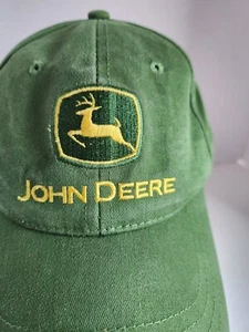 John Deere Tractor "NOTHING RUNS LIKE A DEERE" Adjustable Baseball Cap Hat Green - Picture 1 of 10