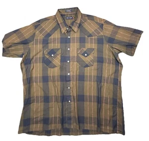 Vtg Western Shirt Pearl Snap Permanent Press Winchester Big Man 2X 18-18.5 USA - Picture 1 of 6