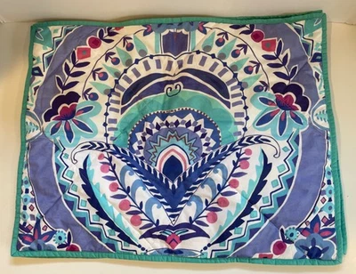 Juego de 2 fundas de almohada estándar de algodón acolchado colores brillantes Pottery Barn PB Teen Foto 1 de 4