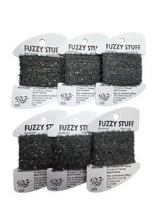 Rainbow Gallery Fuzzy Stuff Thread Gray FZ19 Lot of 6 Needlepoint Cross Stitch - Picture 1 of 4