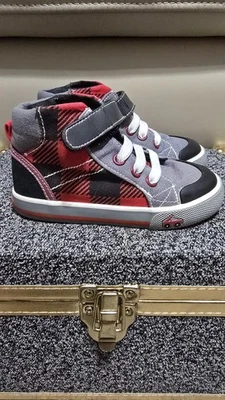 Обувь в клетку для пожарной машины See Kai Run Dane для малышей ясельного возраста красная черная размер 7,5  - Изображение 1 из 4