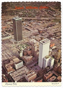 Downtown Tulsa OK Postkarte Luftaufnahme Williams Center - Bild 1 von 2