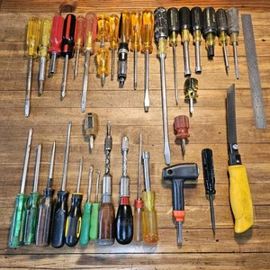 VINTAGE Tools Professional SCREWDRIVERS • Mechanics Lot KLEIN / CK / SK ☆US - Picture 1 of 4
