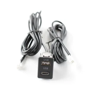High performance Car Dash Mount USB+Type C Port Long 145cm Cable Length - Picture 1 of 10