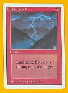 MTG LIGHTNING BOLT Unlimited (OldManMTG 012-182) - Picture 1 of 3