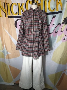 Tulle by Anthropologie Jacke Mantel Y2K Military Vibes Kariert Gingham Süß - Bild 1 von 6