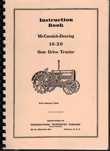 Manual de instrucciones para tractor McCormick-Deering ""10-20 - Imagen 1 de 1