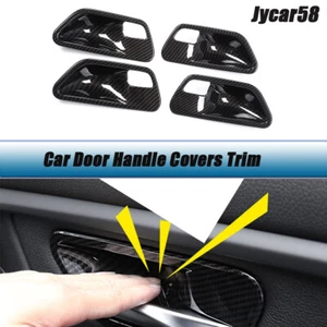 4PCS Interior Door Handle Bowl Cover For BMW 3 4 series F30 F34 3GT Carbon Look - Picture 1 of 10