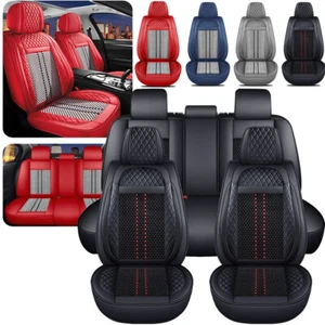 Luxury Leather Car Seat Covers Full Set Front Rear Protector for TOYOTA TACOMA - Picture 1 of 24