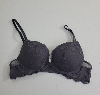 Sujetador push up con aros convertible gris diario Ambrielle talla 34B Foto 1 de 4