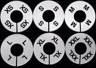 ROUND WHITE SIZE RING DIVIDERS XS TO XXL (2 PCS PER SIZE) 12 PCS TOTAL