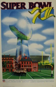 Super Bowl XII Unsigned Poster Dallas Cowboys Vs Denver Broncos 20096 - Picture 1 of 1