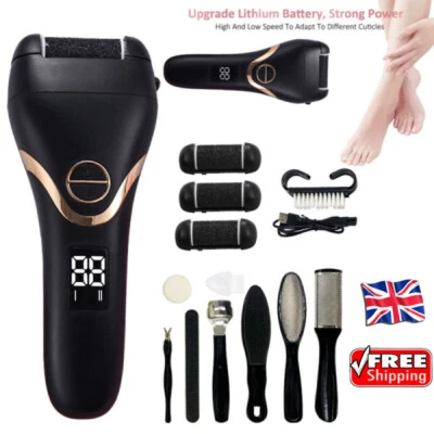 Electric Foot File Waterproof Hard Skin Remover Feet Pedicure Set Rechargeable