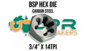 BSP Die Nut (3/4" x 14 TPI) PARALLEL Pipe - Excellent Thread Cleaner - Picture 1 of 2