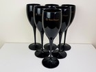 6x Veuve Clicquot Acrylic Plastic Champagne Black Glasses Flutes 195ml 20,6cm