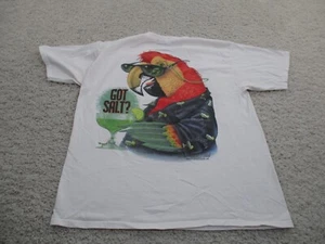 Vintage Caribbean Soul Shirt Mens Extra Large White Parrot Party Salt Drinking - Picture 1 of 19