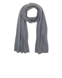 Time & Tru Damen grau Stretch weich Strick Schal mit Rippborte One Size Neu mit Etikett - Bild 1 von 11