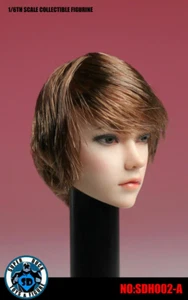 1/6th Female Girl Head sculpt SHORT HAIR PALE For 12" Phicen Figure Hot Toys - Picture 1 of 4
