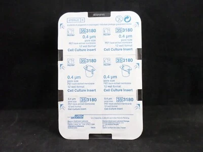 FALCON Plastic 12-Well Format Cell Culture Insert 0.4µm Pore PET Mem Sterile 6PK - Image 1 of 3