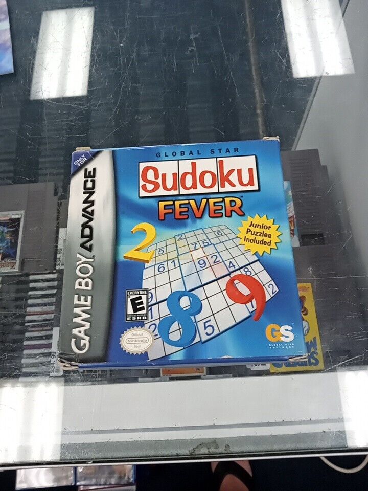 Sudoku Fever (Nintendo Game Boy Advance Box, Manuals, Game