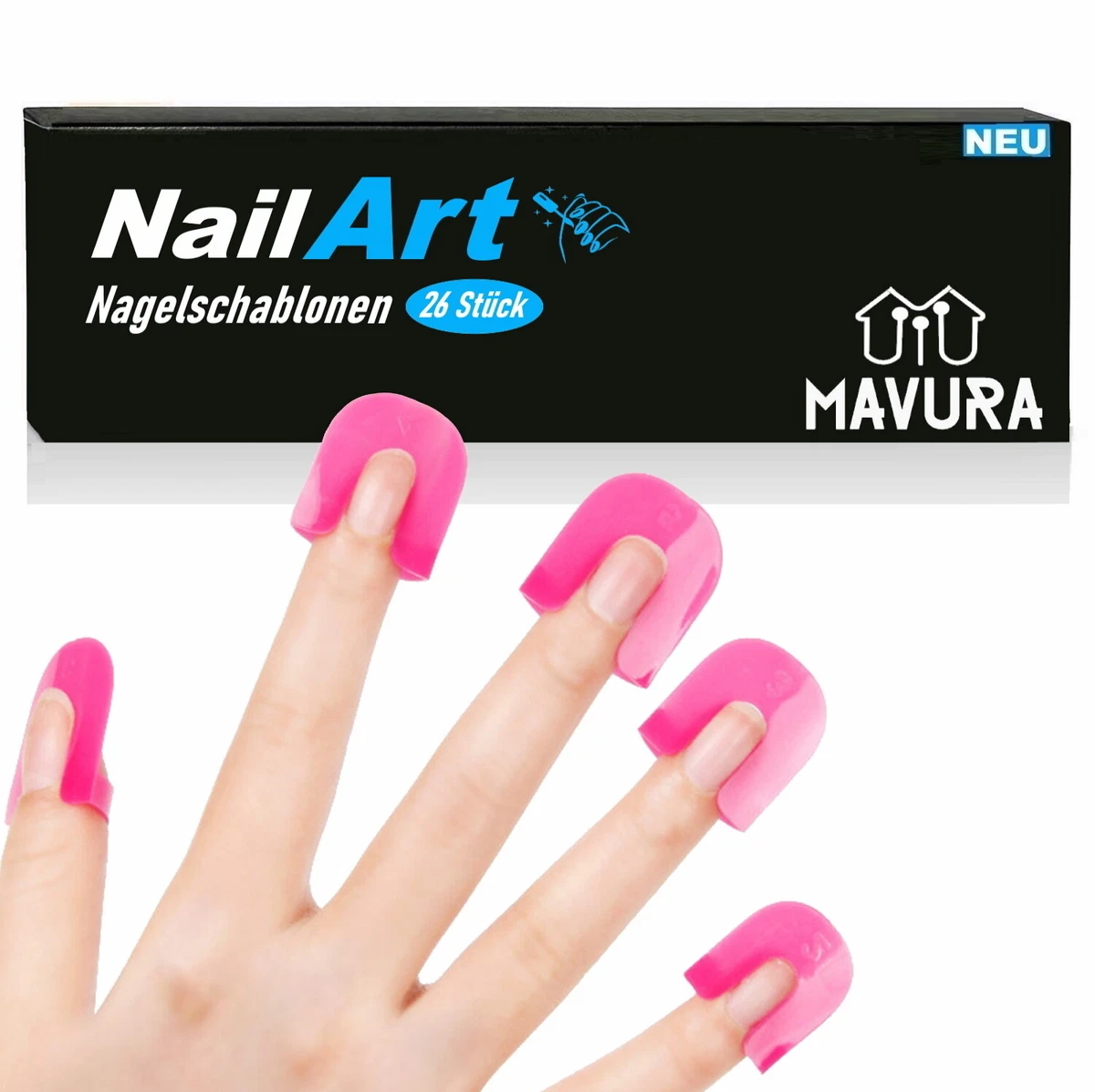 Kads Nagelstempelplatte Mit Geometrie-Muster – Edelstahl-Schablone 7x8 Cm Für DIY-Nageldesign