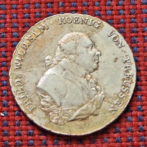 EIN THALER 1791y  FRIED. WILHELM KOENIG VON PREUSSEN - Picture 1 of 2
