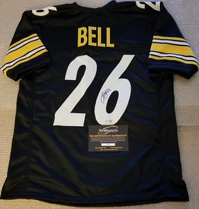 LeVeon Bell Signed Pittsburgh Steelers Custom Pro Style Jersey Insc TSE COA  - Picture 1 of 6