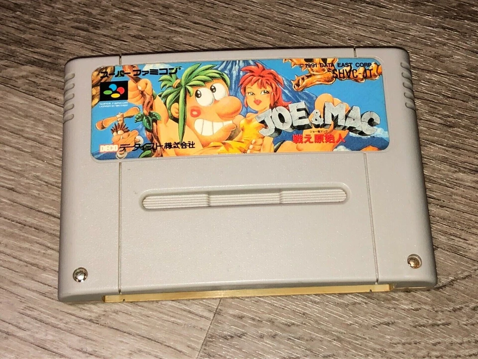 Joe & Mac Tatakae Genshijin Nintendo Super Famicom Snes Authentic US Seller - Image 1 of 1